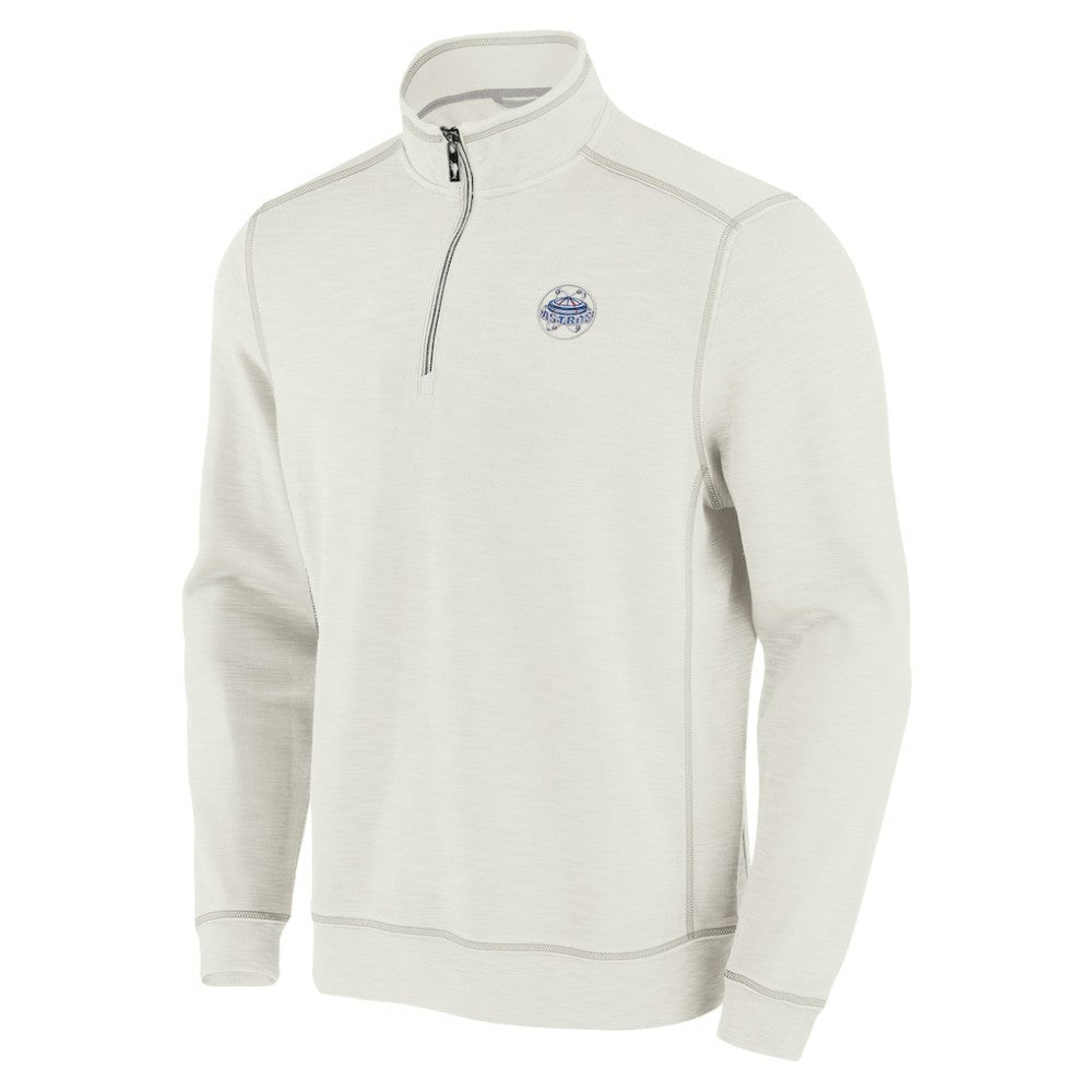 Houston Astros Tommy Bahama Sport Tobago Bay Tri-Blend Half-Zip Sweatshirt Cream