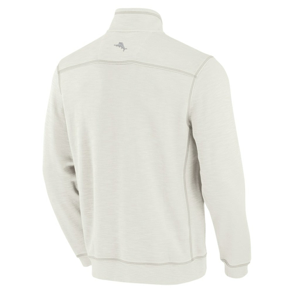 Boston Red Sox Tommy Bahama Sport Tobago Bay Tri-Blend Half-Zip Sweatshirt Cream