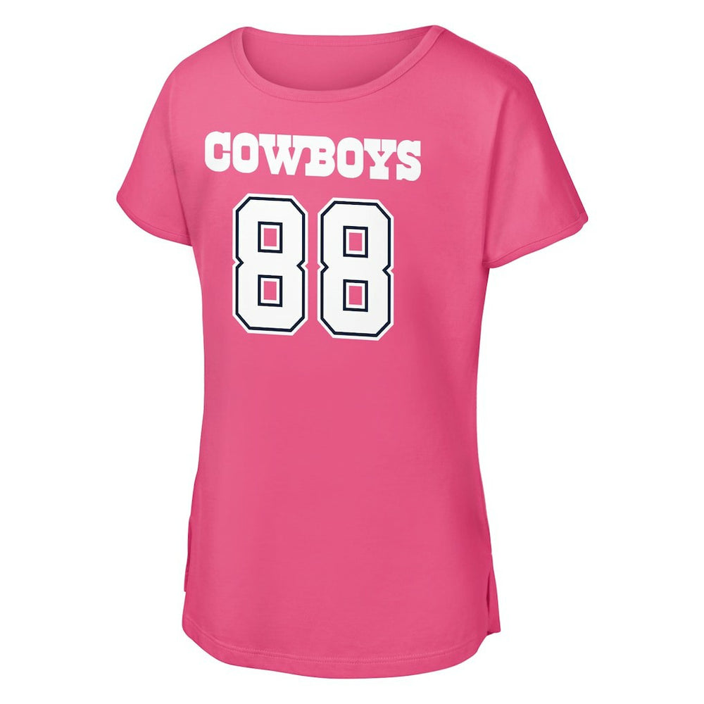 CeeDee Lamb Dallas Cowboys Girls Youth Player Name & Number T-Shirt - Pink on sale