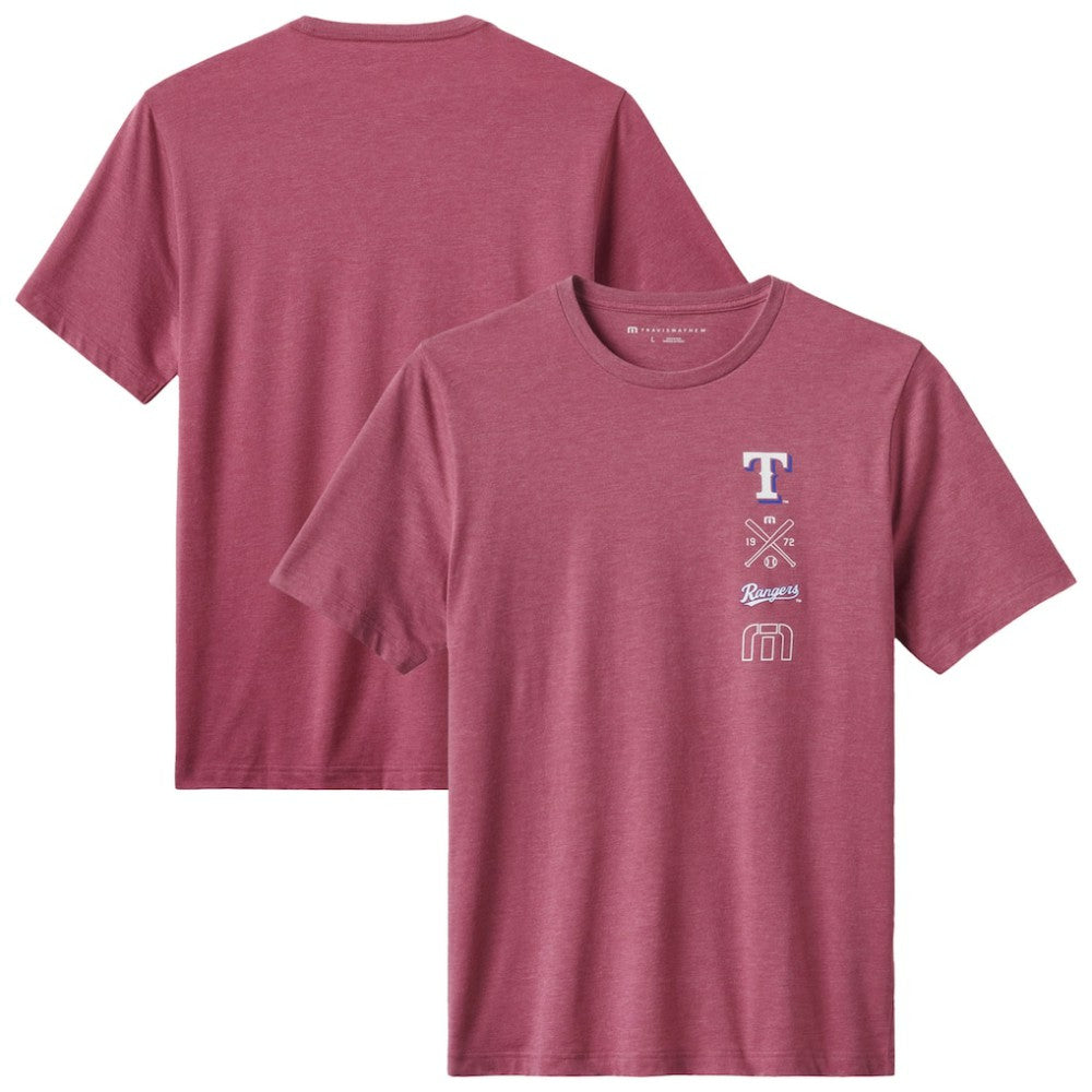 Texas Rangers TravisMathew Sunset Slam 2.0 T-Shirt Heather Red