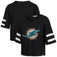 Miami Dolphins '47 Women's Premier Scout Cropped V-Neck T-Shirt - Black online