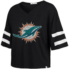 Miami Dolphins '47 Women's Premier Scout Cropped V-Neck T-Shirt - Black online