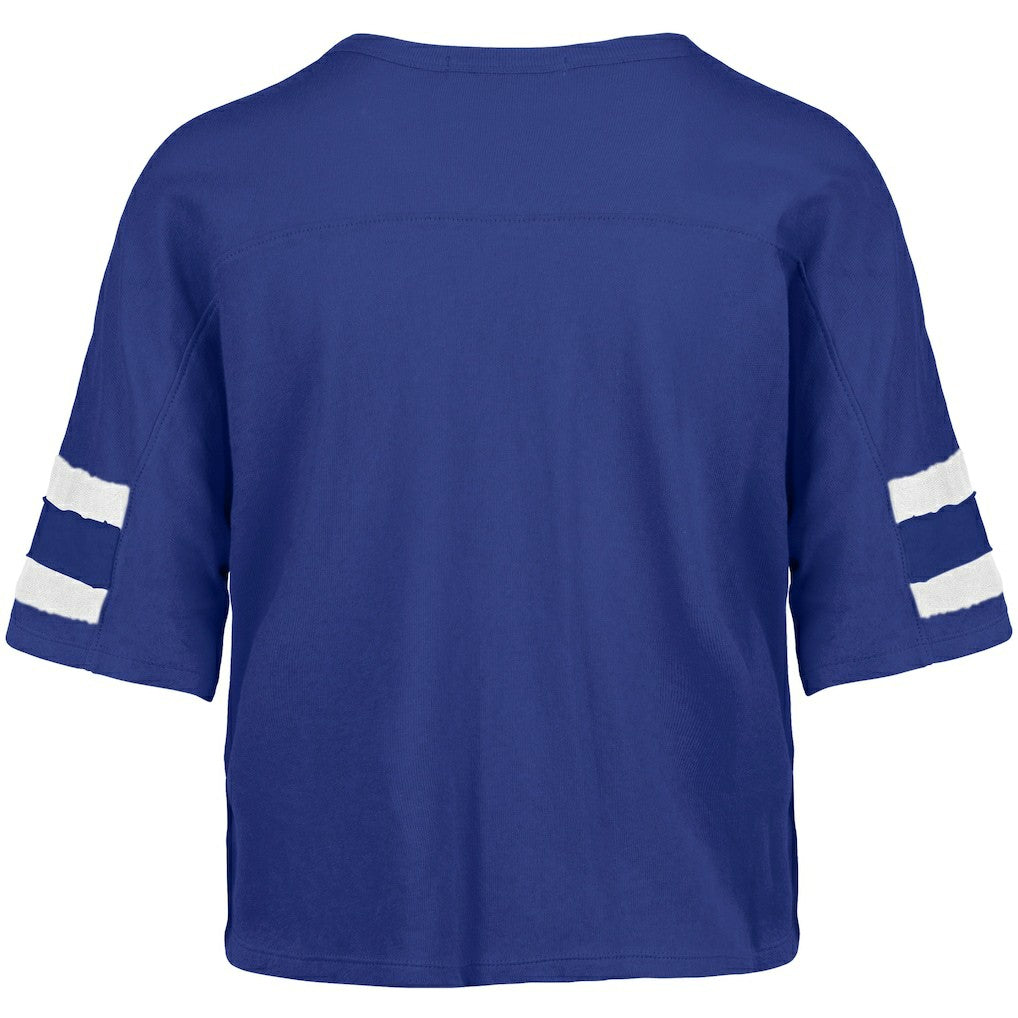 Indianapolis Colts '47 Women's Premier Scout Cropped V-Neck T-Shirt - Royal sale