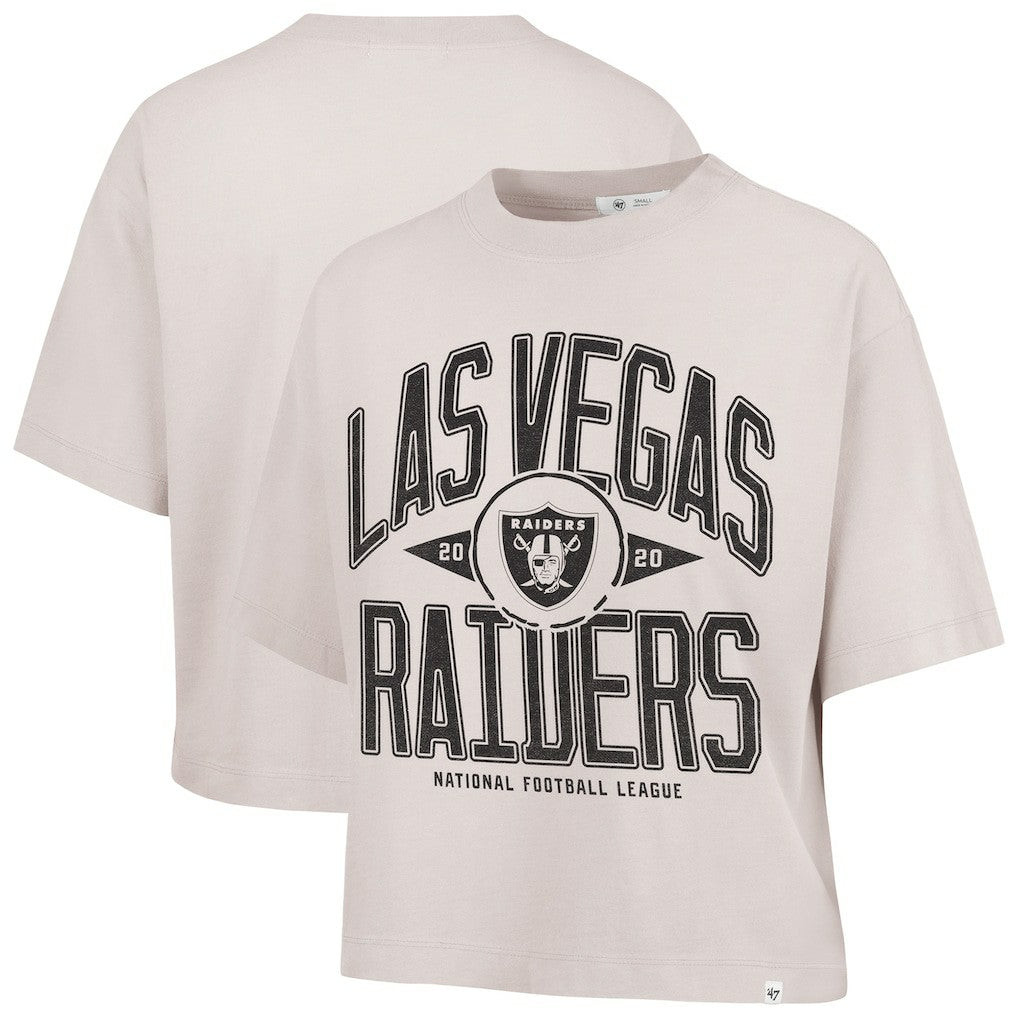 Las Vegas Raiders '47 Women's Cropped Windthrow Ravine T-Shirt - Natural outlet