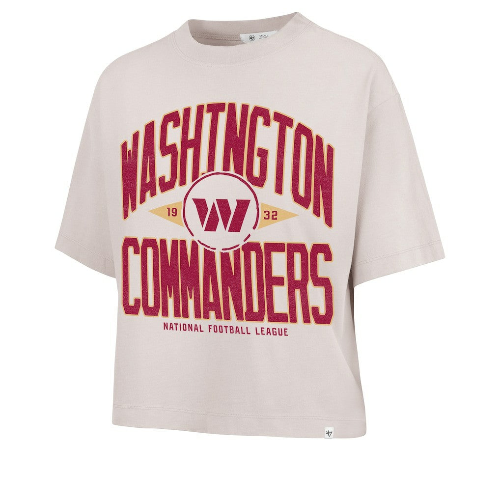 Washington Commanders '47 Women's Cropped Windthrow Ravine T-Shirt - Natural discount