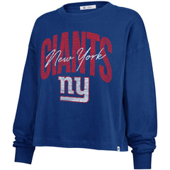 New York Giants '47 Women's Muse Sydney Long Sleeve Cropped T-Shirt - Royal sale