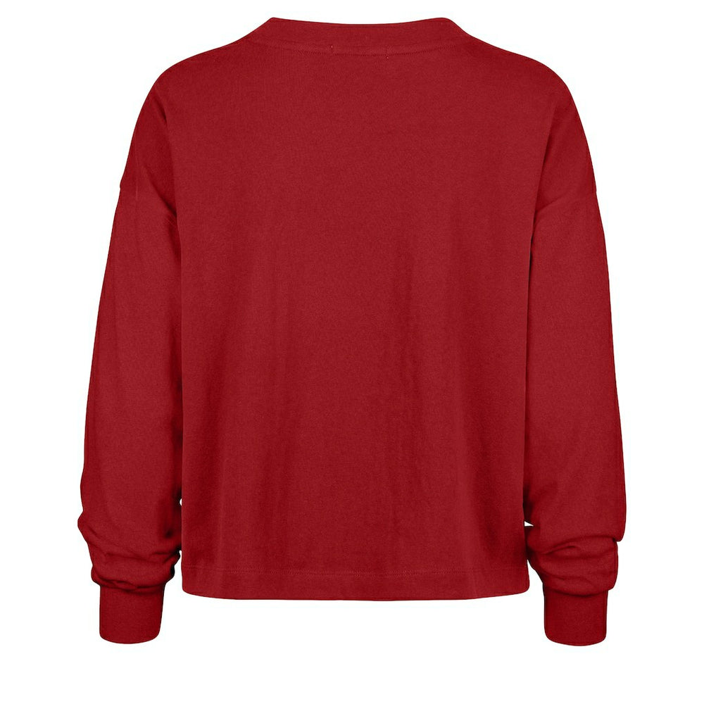 San Francisco 49ers '47 Women's Muse Sydney Long Sleeve Cropped T-Shirt - Scarlet cheap