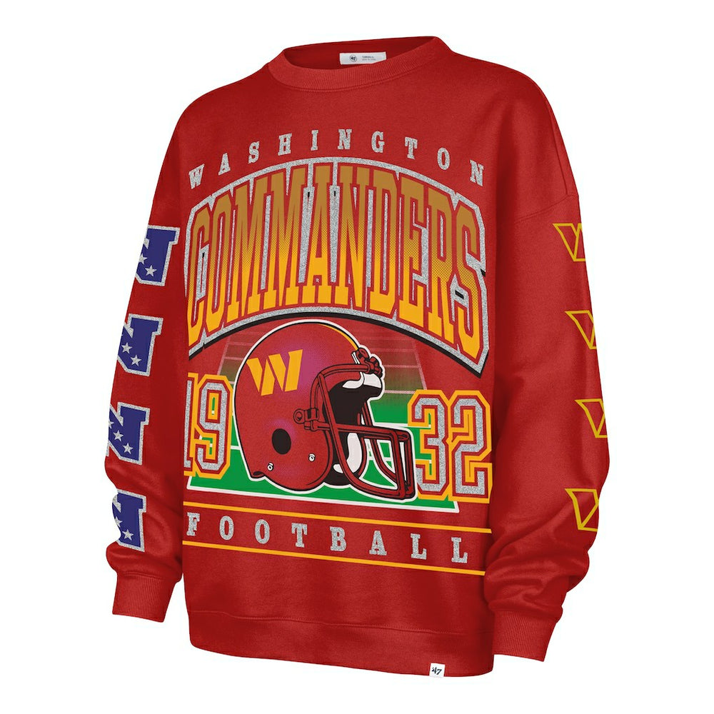 Washington Commanders '47 Women's Go Big Oversized Pullover Sweatshirt - Burgundy for sale