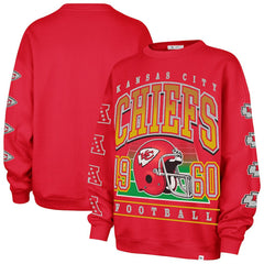 Kansas City Chiefs '47 Women's Go Big Oversized Pullover Sweatshirt - Red sale