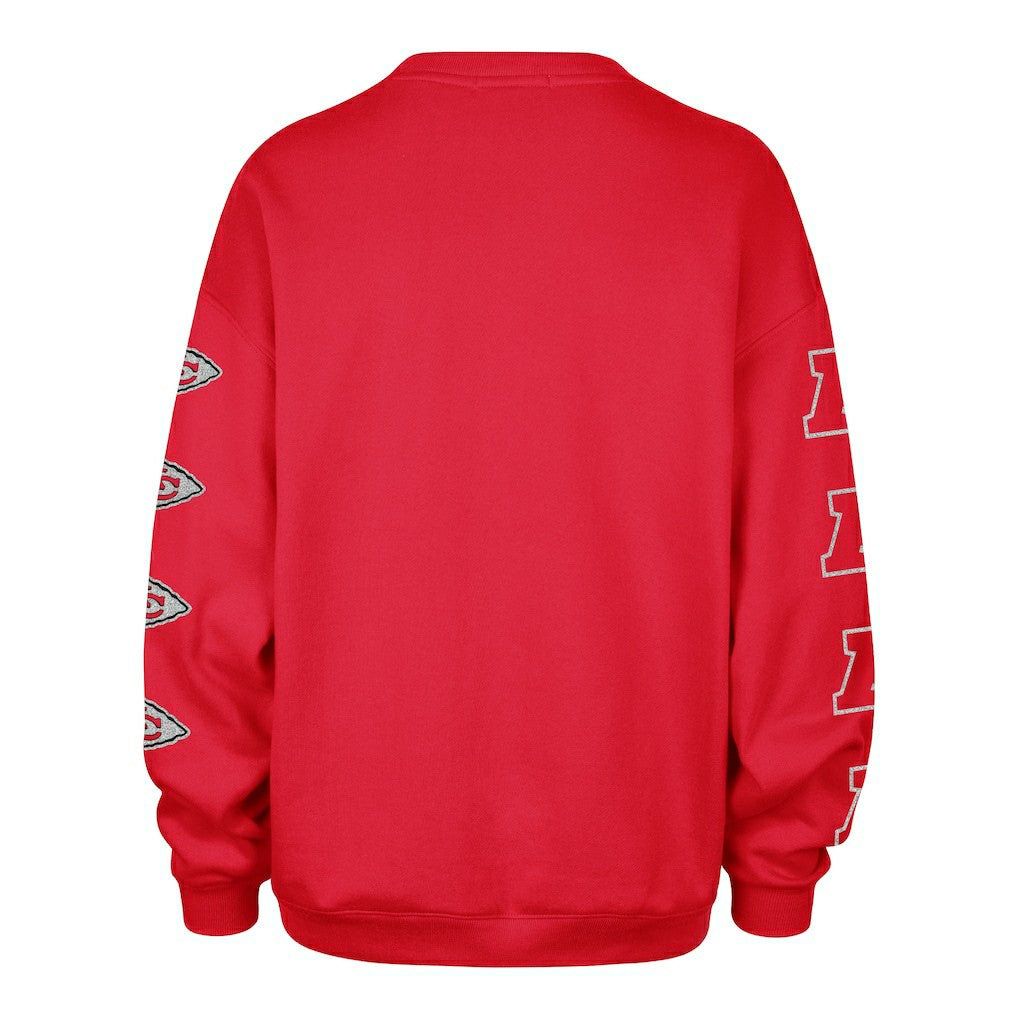 Kansas City Chiefs '47 Women's Go Big Oversized Pullover Sweatshirt - Red sale