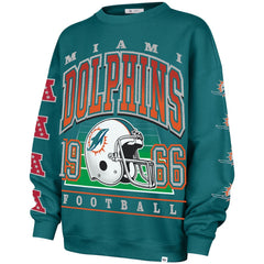 Miami Dolphins '47 Women's Go Big Oversized Pullover Sweatshirt - Aqua discount