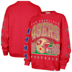 San Francisco 49ers '47 Women's Go Big Oversized Pullover Sweatshirt - Scarlet sale