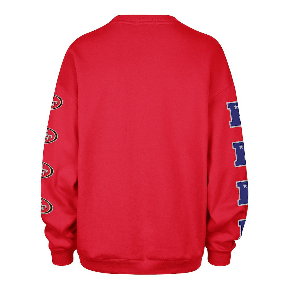 San Francisco 49ers '47 Women's Go Big Oversized Pullover Sweatshirt - Scarlet sale