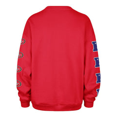 San Francisco 49ers '47 Women's Go Big Oversized Pullover Sweatshirt - Scarlet sale