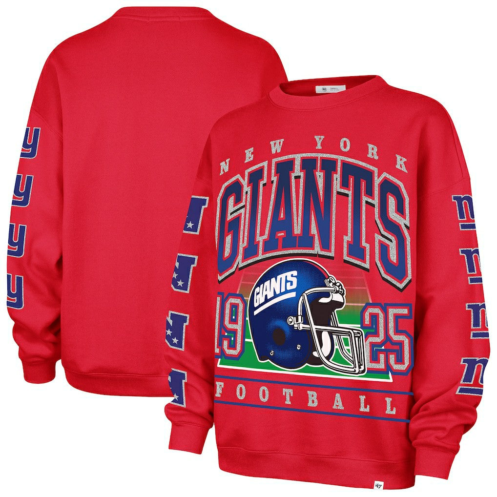 New York Giants '47 Women's Go Big Oversized Pullover Sweatshirt - Red on sale