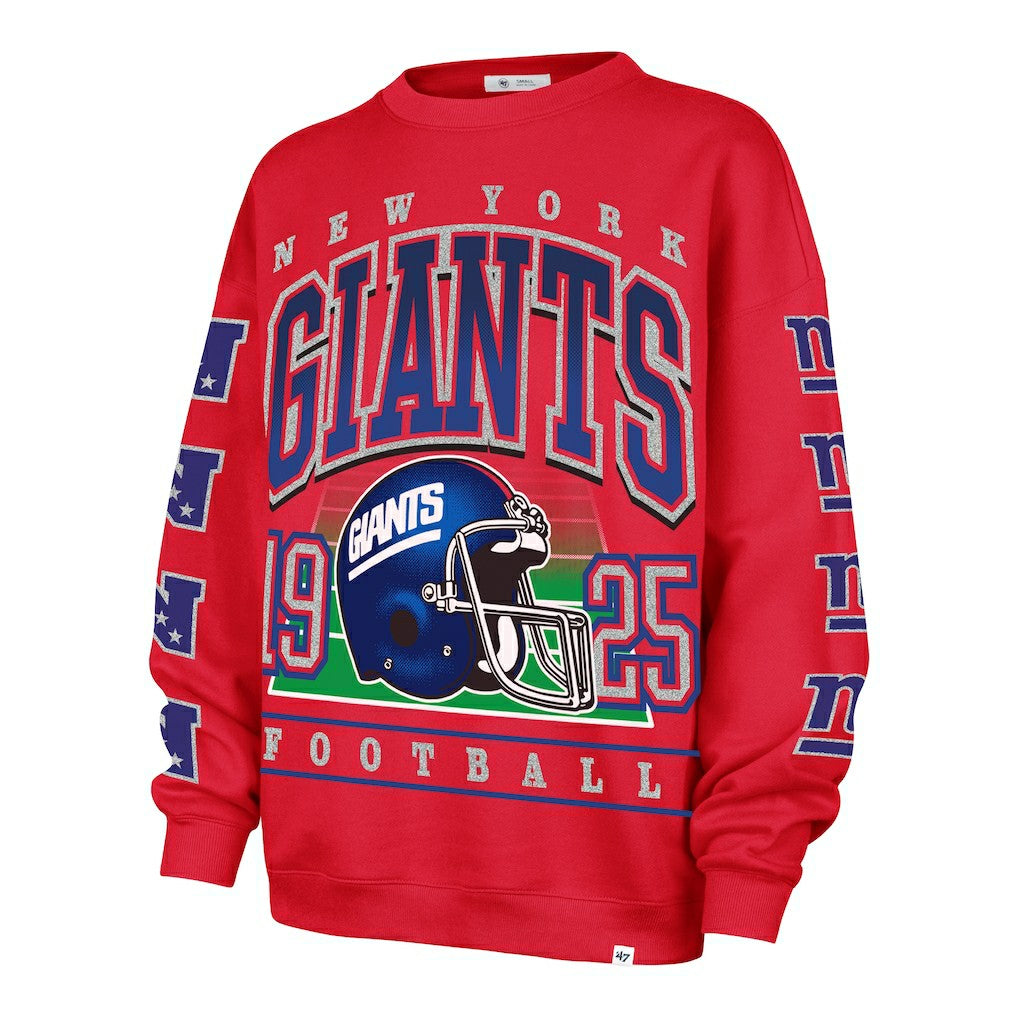 New York Giants '47 Women's Go Big Oversized Pullover Sweatshirt - Red on sale