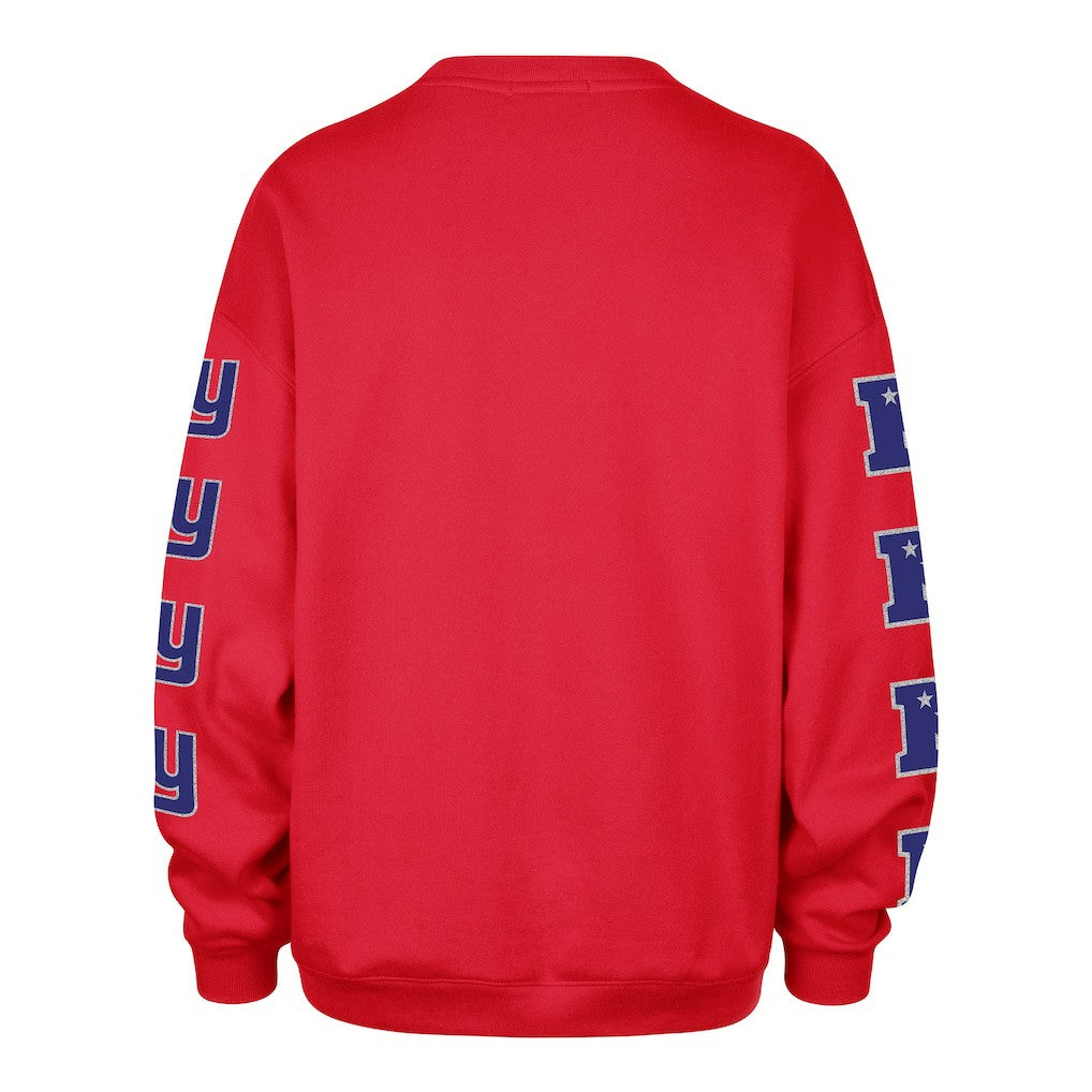 New York Giants '47 Women's Go Big Oversized Pullover Sweatshirt - Red on sale