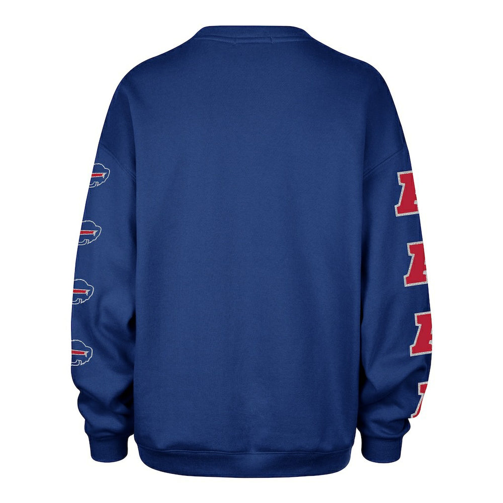 Buffalo Bills '47 Women's Go Big Oversized Pullover Sweatshirt - Royal outlet