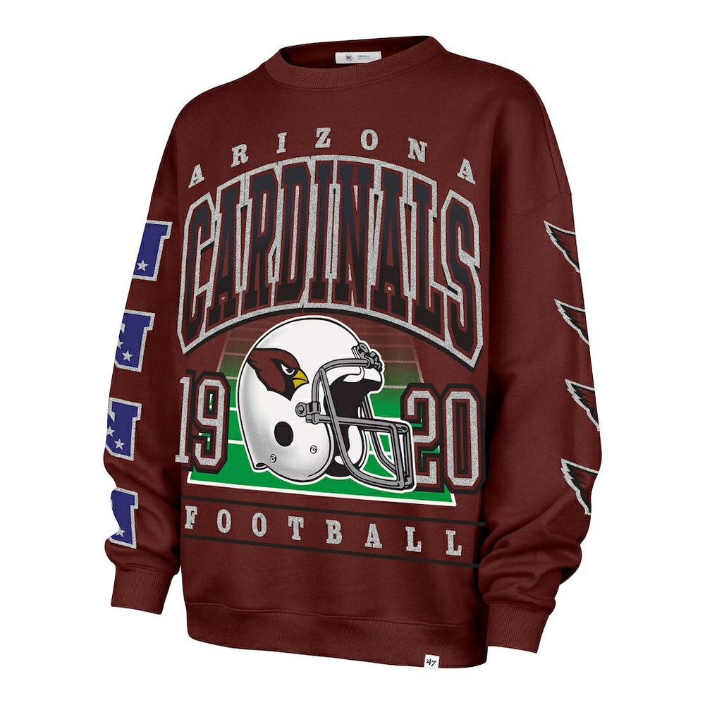 Arizona Cardinals '47 Women's Go Big Oversized Pullover Sweatshirt - Cardinal discount
