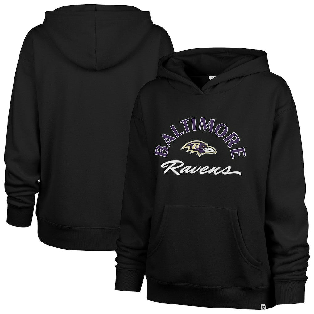 Baltimore Ravens '47 Women's Whirlwind Naomi Pullover Hoodie - Black sale