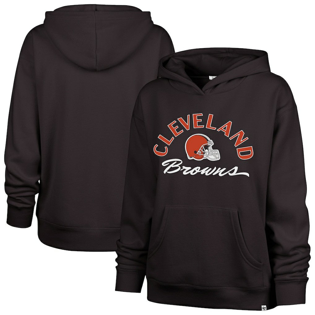 Cleveland Browns '47 Women's Whirlwind Naomi Pullover Hoodie - Brown cheap
