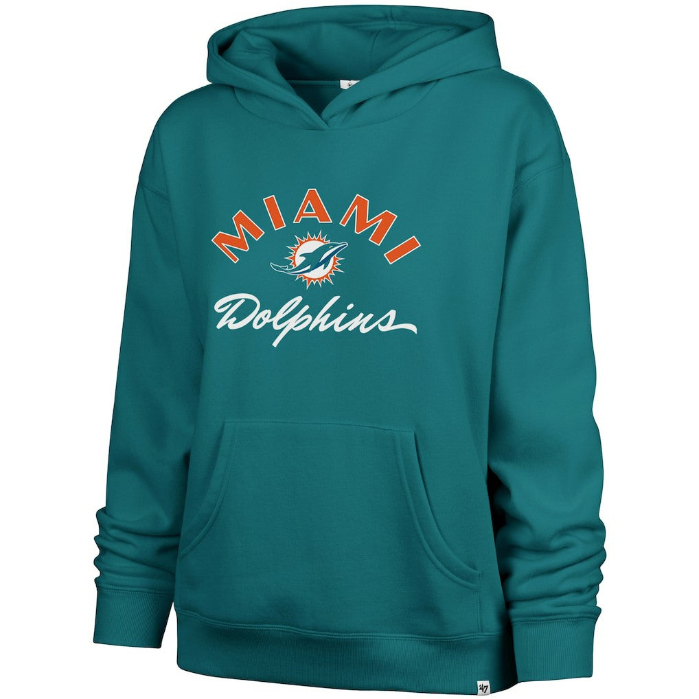 Miami Dolphins '47 Women's Whirlwind Naomi Pullover Hoodie - Aqua on sale