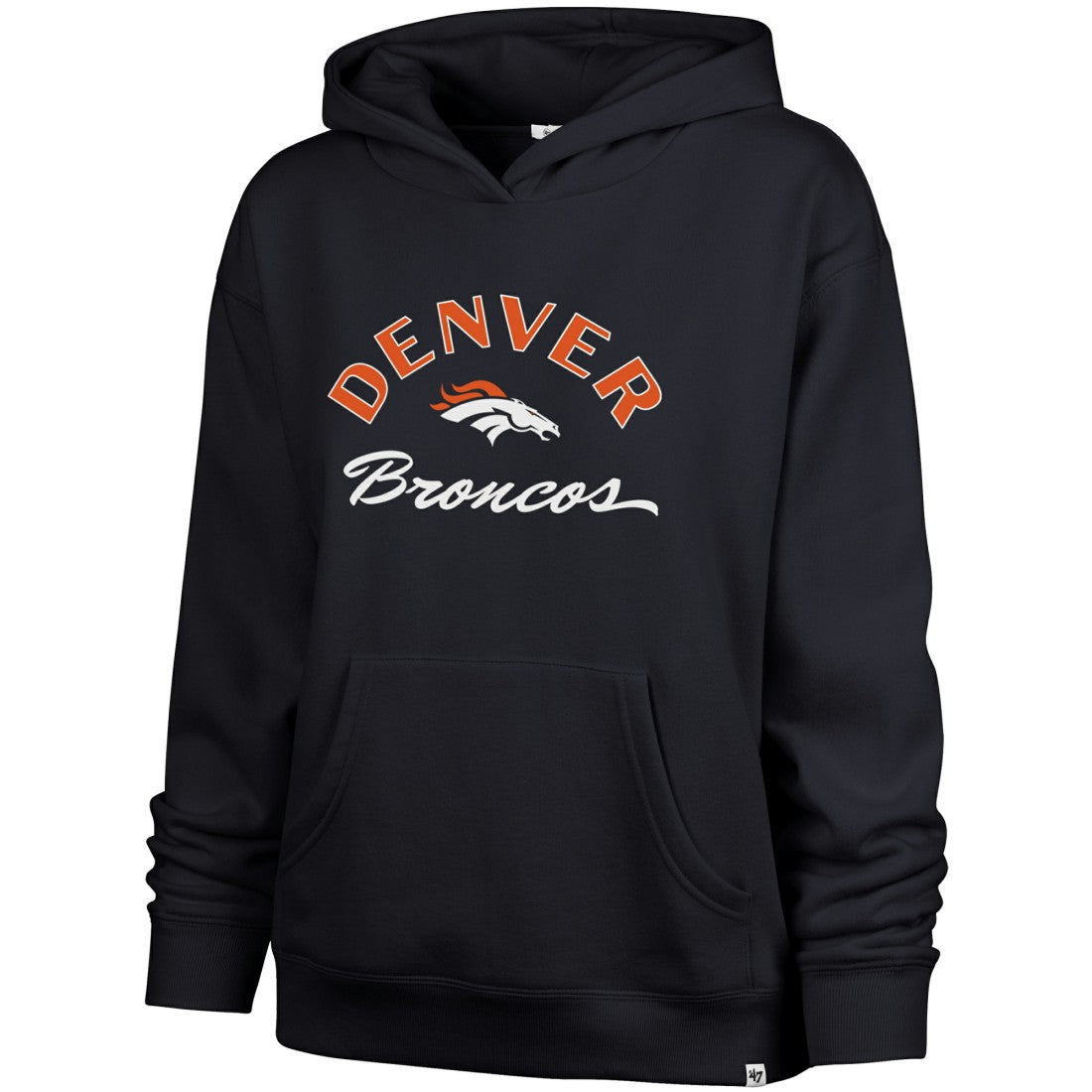 Denver Broncos '47 Women's Whirlwind Naomi Pullover Hoodie - Navy discount