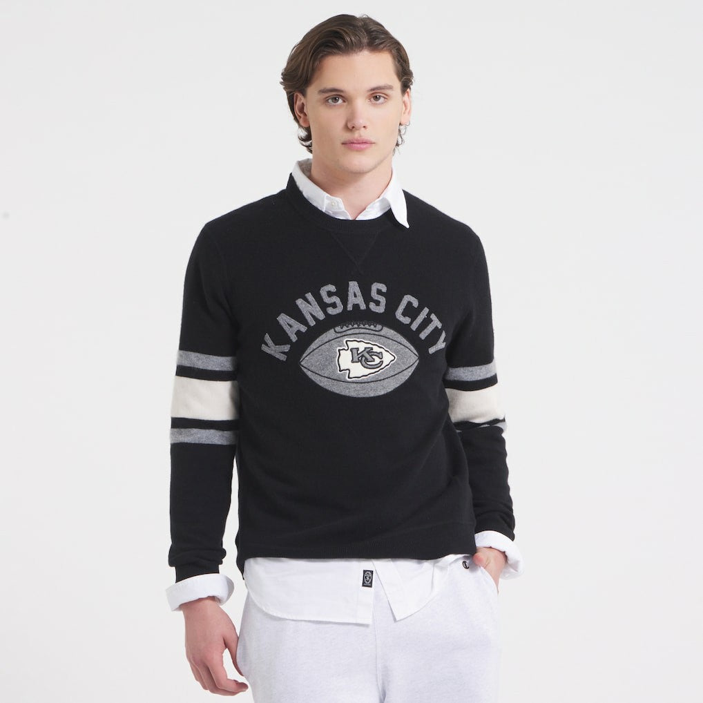 Kansas City Chiefs x Todd Snyder Cashmere Crew Sweater - Black sale