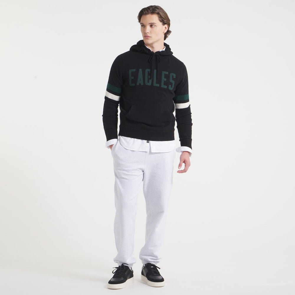 Philadelphia Eagles x Todd Snyder Cashmere Hoodie Sweater - Black on sale