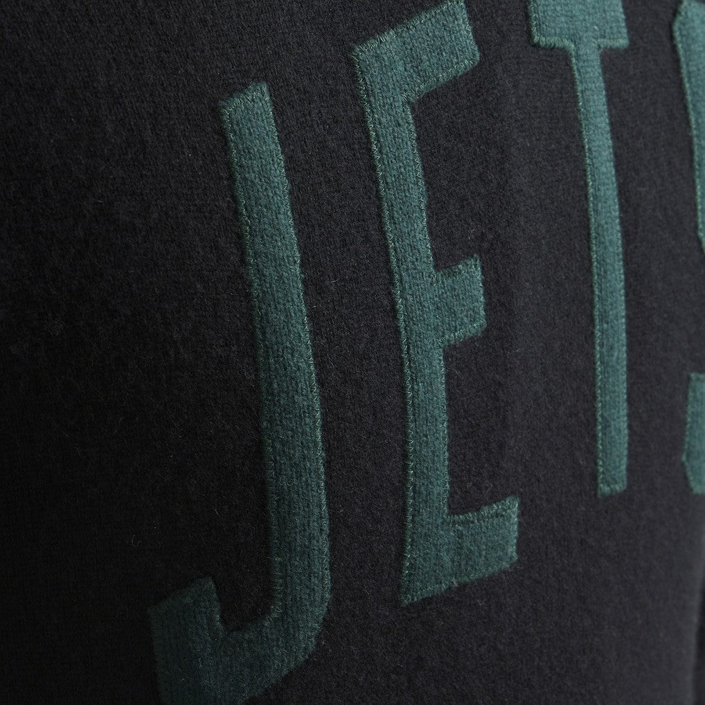 New York Jets x Todd Snyder Cashmere Hoodie Sweater - Heather Black discount