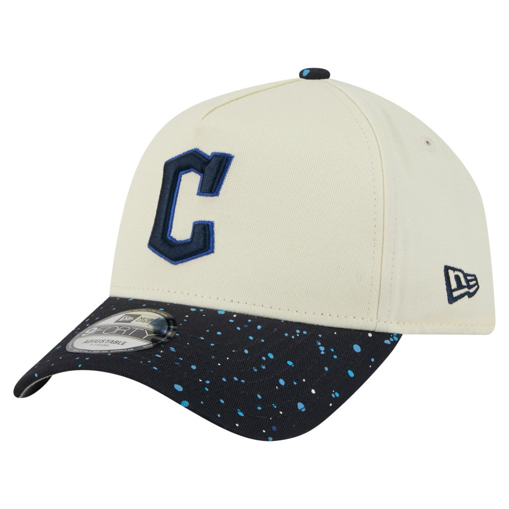 Cleveland Guardians Speckle A-Frame 9FORTY Adjustable Hat Cream