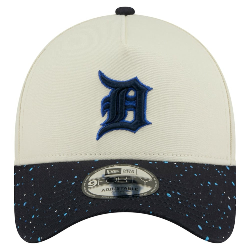 Detroit Tigers Speckle A-Frame 9FORTY Adjustable Hat Cream