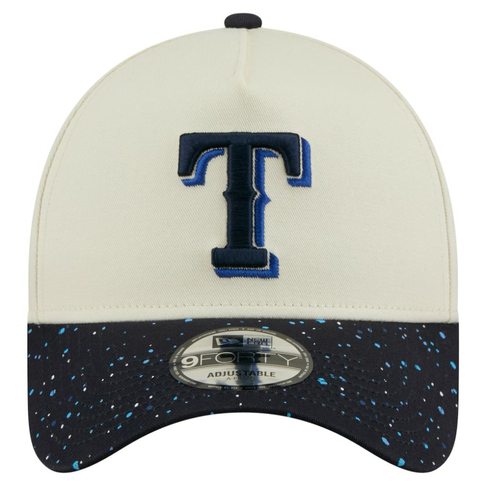 Texas Rangers Speckle A-Frame 9FORTY Adjustable Hat Cream