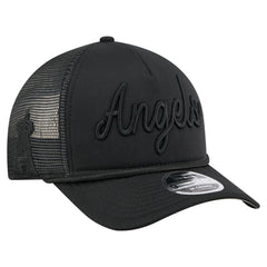 Los Angeles Angels City Initial 9FORTY A-Frame M-Crown Adjustable Trucker Hat Black