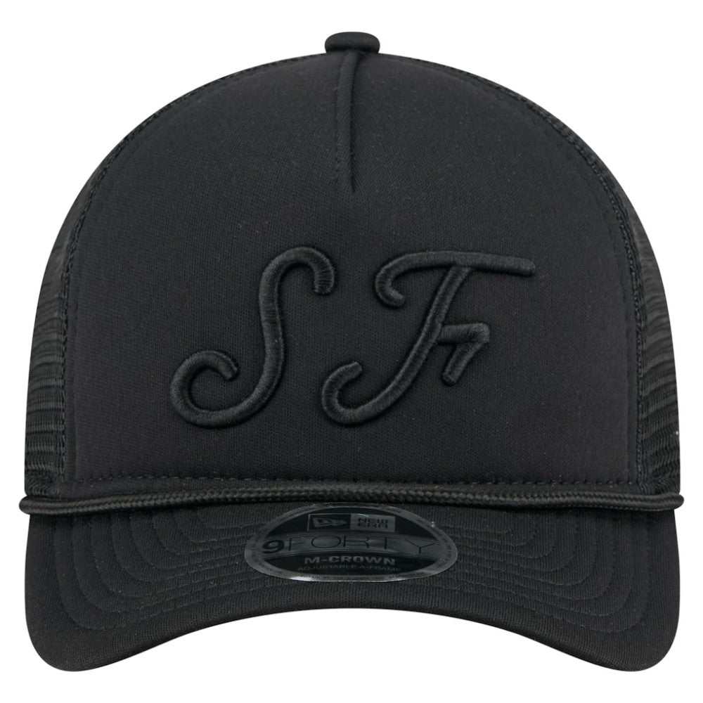 San Francisco Giants City Initial 9FORTY A-Frame M-Crown Adjustable Trucker Hat Black