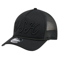 Washington Nationals City Initial 9FORTY A-Frame M-Crown Adjustable Trucker Hat Black