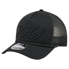 Philadelphia Phillies City Initial 9FORTY A-Frame M-Crown Adjustable Trucker Hat Black