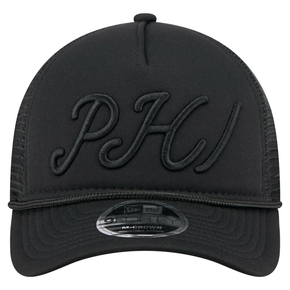 Philadelphia Phillies City Initial 9FORTY A-Frame M-Crown Adjustable Trucker Hat Black