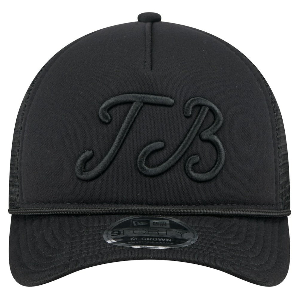 Tampa Bay Rays City Initial 9FORTY A-Frame M-Crown Adjustable Trucker Hat Black