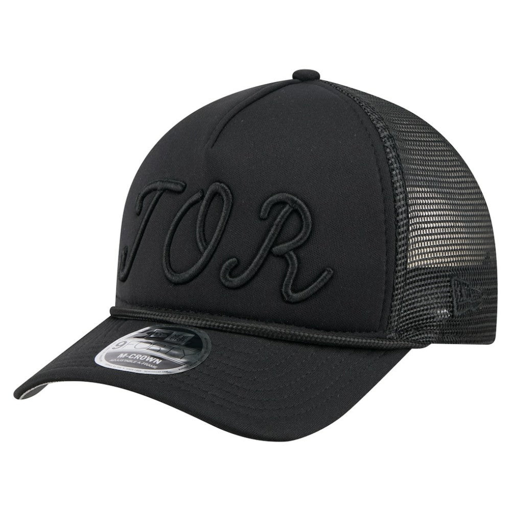 Toronto Blue Jays City Initial 9FORTY A-Frame M-Crown Adjustable Trucker Hat Black