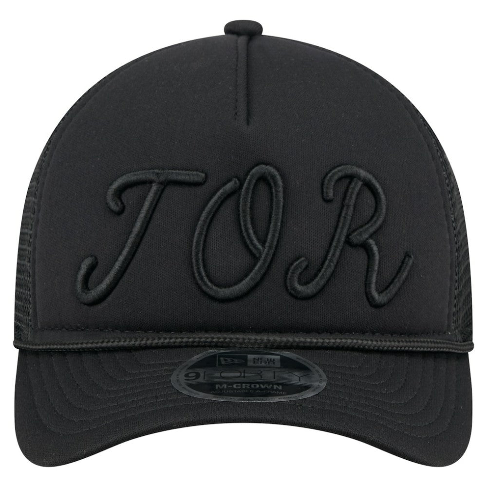 Toronto Blue Jays City Initial 9FORTY A-Frame M-Crown Adjustable Trucker Hat Black