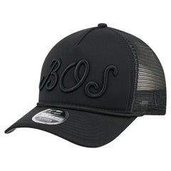 Boston Red Sox City Initial 9FORTY A-Frame M-Crown Adjustable Trucker Hat Black