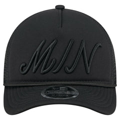 Minnesota Twins City Initial 9FORTY A-Frame M-Crown Adjustable Trucker Hat Black