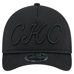 Chicago Cubs City Initial 9FORTY A-Frame M-Crown Adjustable Trucker Hat Black
