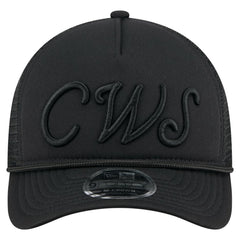 Chicago White Sox City Initial 9FORTY A-Frame M-Crown Adjustable Trucker Hat Black