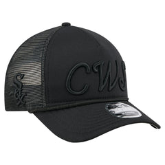 Chicago White Sox City Initial 9FORTY A-Frame M-Crown Adjustable Trucker Hat Black