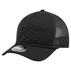 Kansas City Royals City Initial 9FORTY A-Frame M-Crown Adjustable Trucker Hat Black