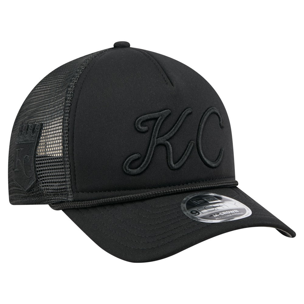 Kansas City Royals City Initial 9FORTY A-Frame M-Crown Adjustable Trucker Hat Black