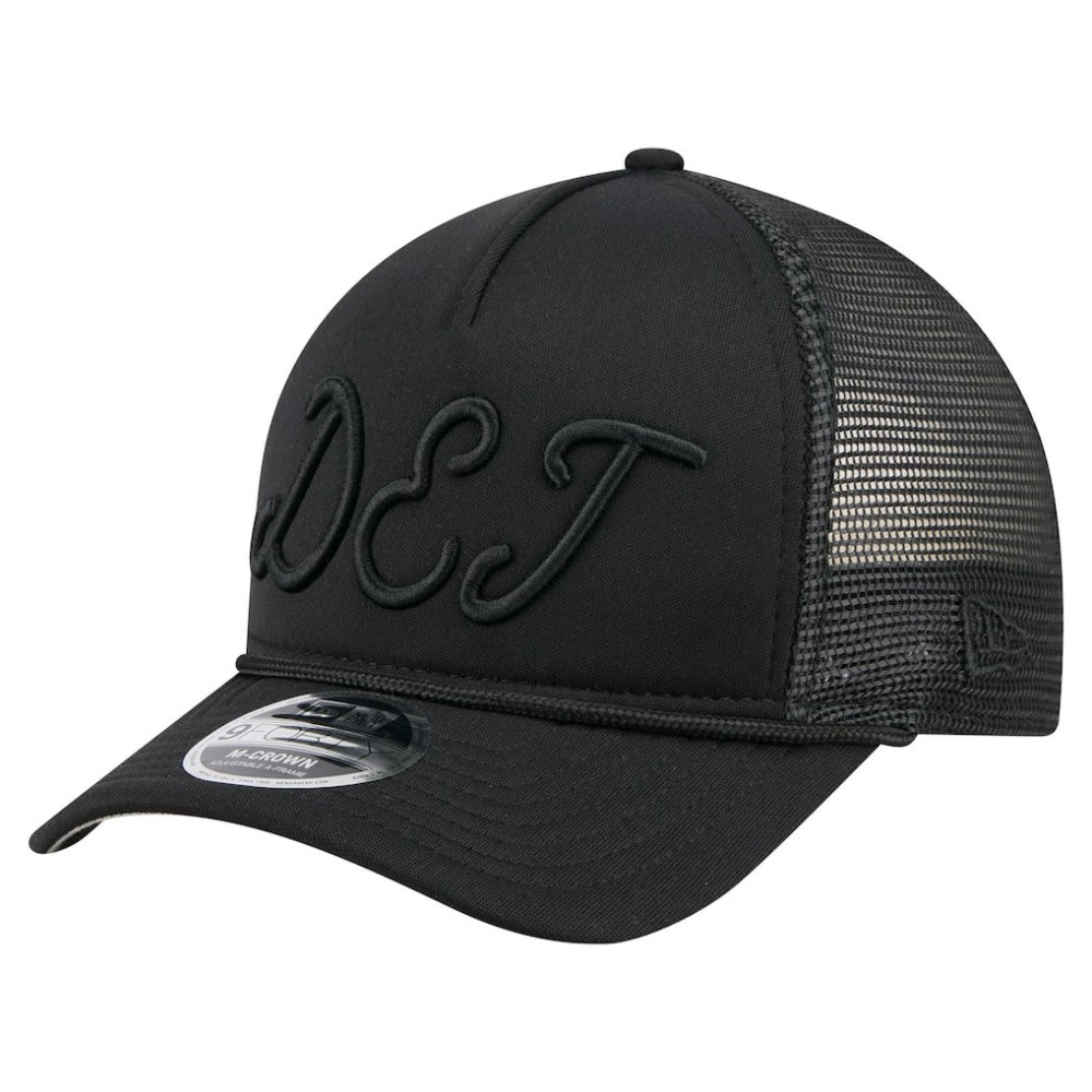 Detroit Tigers City Initial 9FORTY A-Frame M-Crown Adjustable Trucker Hat Black