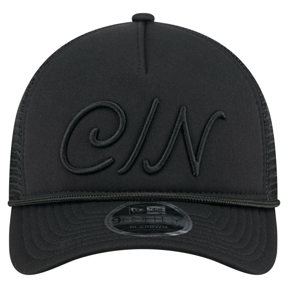 Cincinnati Reds City Initial 9FORTY A-Frame M-Crown Adjustable Trucker Hat Black